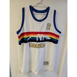 Mitchell & Ness Denver Nuggets Alex English #2 Hardwood Classics Jersey Size 56